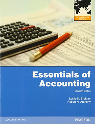 Essentials of Accounting: International Edition von Pearson Education