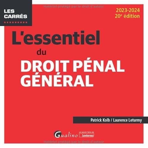 L'essentiel du droit pénal général (2023-2024)