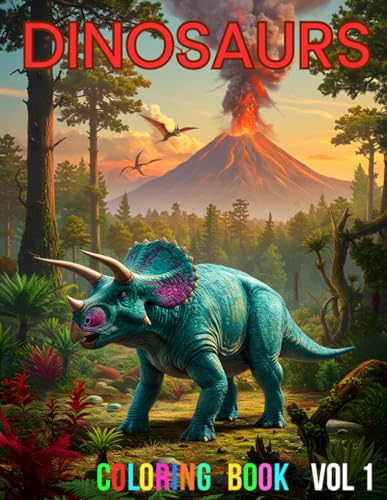 DINOSAURS, Volume 1 - Coloring Book - 108 pages! Featuring high quality, beautiful drawings of dinosaurs!: A COLOR THAT coloring book. SUPER VALUE, ... ILLUSTRATIONS. For adults and all ages 7+ DINOSAURS, Volume 1 - Coloring Book - 108 pages! Featuring high quality, beautiful drawings of dinosaurs!: A COLOR THAT coloring book. SUPER VALUE, ... ILLUSTRATIONS. For adults and all ages 7+ von Independently published