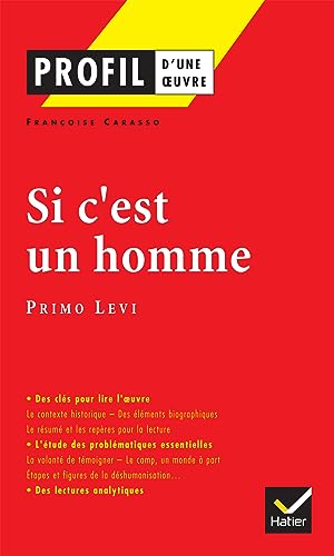 Profil d'une oeuvre: Si c'est un homme