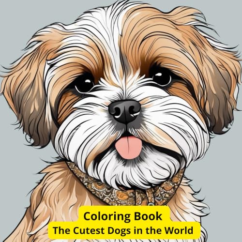 Coloring Book The Cutest Dogs in the World: Activity Book for Kids 6-12 years old with interesting facts about dogs, 117 pages von Independently published