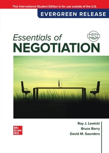 Essentials of Negotiation: 2024 Release ISE von McGraw-Hill Education