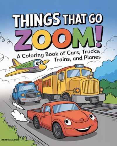 Things That Go Zoom!: A Coloring Book of Cars, Trucks, Trains and Planes von Independently published