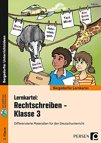 Lernkartei: Rechtschreiben - Klasse 3: Differenzierte Materialien für den Deutschunterricht (Bergedorfer Lernkartei) von Persen Verlag in der AAP Lehrerwelt