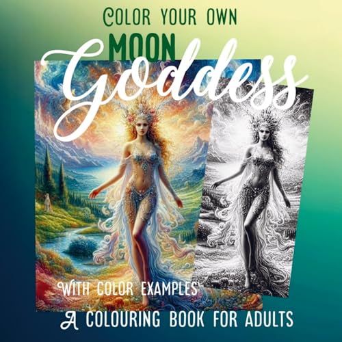 Color your own Moon Goddes: With color examples, a colouring book for adults. von Mijnbestseller.nl
