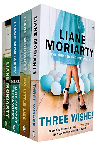 Liane Moriarty 4 Books Collection Set (Three Wishes, Big Little Lies, Nine Perfect Strangers, Truly Madly Guilty)