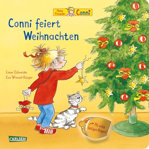 Conni-Pappbilderbuch: Conni feiert Weihnachten (mit Klappen): Kuschelige Weihnachtsgeschichte ab 3 Jahren mit lustigen Klappen zum Entdecken