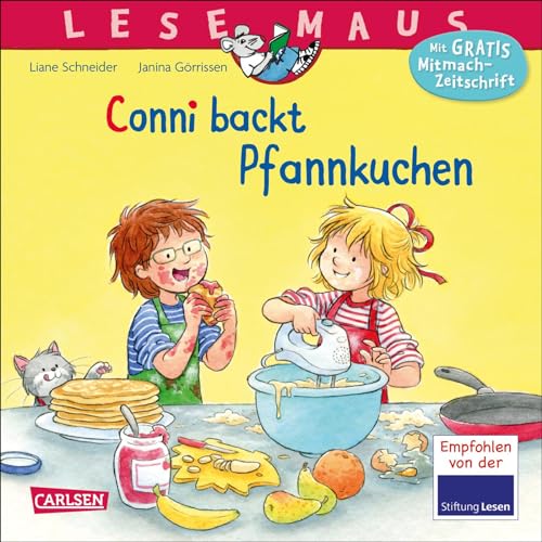 LESEMAUS 123: Conni backt Pfannkuchen (123): Empfohlen von der Stiftung Lesen