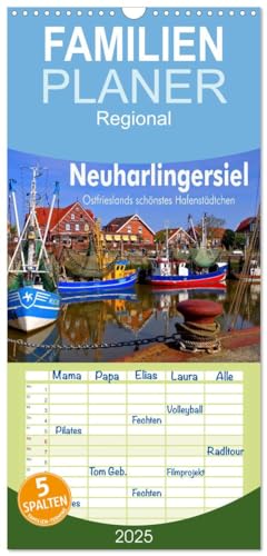 Familienplaner 2025 - Neuharlingersiel - Ostfrieslands schönstes Hafenstädtchen mit 5 Spalten (Wandkalender, 21 cm x 45 cm), CALVENDO von CALVENDO