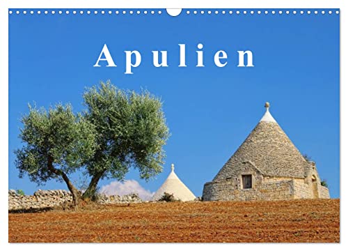 Apulien (Wandkalender 2025 DIN A3 quer), CALVENDO Monatskalender: Zwölf Fotos zeigen den Stiefelabsatz Italiens. Der Kalender zeigt einzigartige ... Städte und einsame Strände. (CALVENDO Orte)