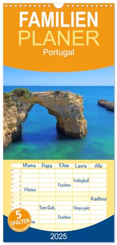 Familienplaner 2025 - Portugal mit 5 Spalten (Wandkalender, 21 cm x 45 cm), CALVENDO