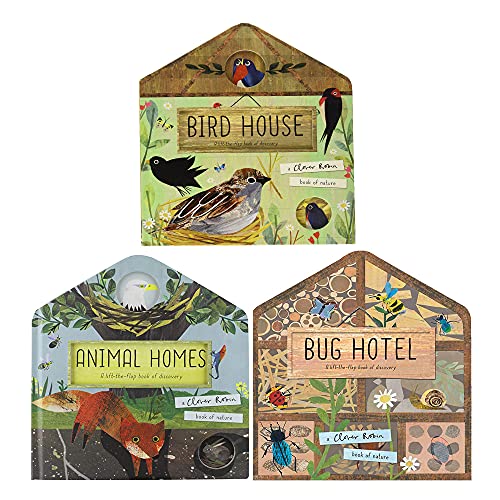 A Clover Robin Book of Nature Serie 3 Bücher-Set zum Anheben der Klappe (Tierheime, Vogelhaus und Käferhotel)