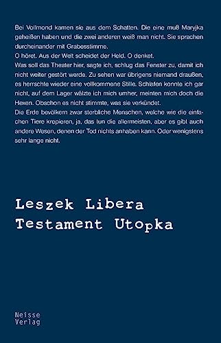 Testament Utopka Testament Utopka von Neisse Verlag