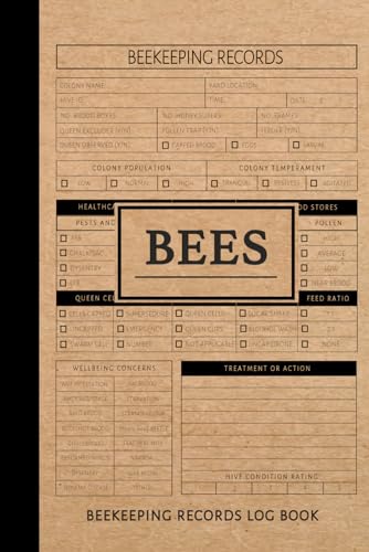 Bees Beekeeping Log Book: Hive Maintenance Journal. Track and Nurture Every Colony. Ideal for Expert Apiarists, Nature Enthusiasts, and New Beekeepers von Moonpeak Library