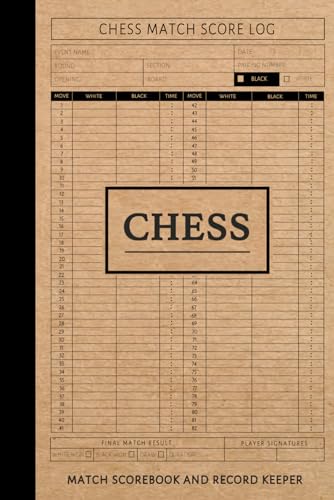 Chess Match Scorebook and Record Keeper: Chess Enthusiasts Journal. Note & Review Every Move. Ideal for Beginners, Intermediaries, and Grandmasters von Moonpeak Library