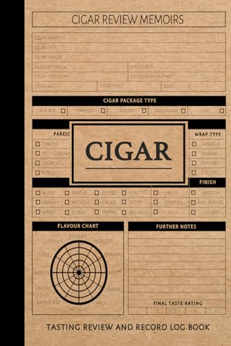 Cigar Tasting Review and Record Log Book: Cigar Enthusiasts Journal. Detail & Note Every Smoke. Ideal for Aficionados, Collectors, and Sommeliers von Moonpeak Library