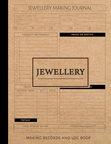 Jewellery Making Records and Log Book: Jewellers Journal. Note and Record Every Piece. Ideal for Jewellers, Crafts Enthusiasts, and Textile Designers von Moonpeak Library