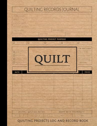 Quilting Projects Log and Record Book: Journal for Fabric Designers. Detail & Note Every Thread. Ideal for Quilters, Seamstresses, and Tailors von Moonpeak Library