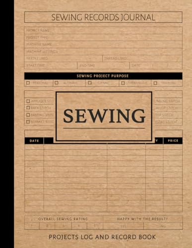 Sewing Projects Log and Record Book: Journal for Sewers. Detail & Note Every Thread. Ideal for Fabric Designers, Seamstresses, Dressmakers, and Tailors von Moonpeak Library