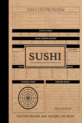 Sushi Tasting Review and Record Log Book: Sushi Enthusiast Journal. Detail & Track Every Wrap. Ideal for Foodies, Chefs, Culinary Explorers von Moonpeak Library