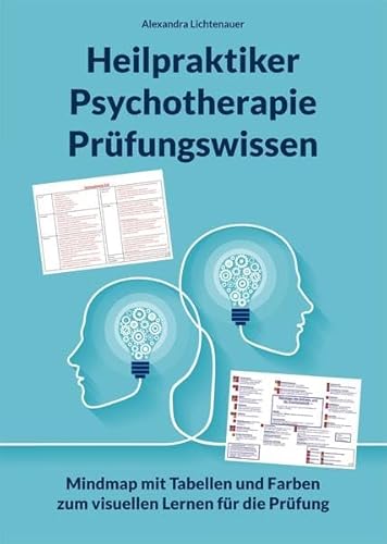 Heilpraktiker Psychotherapie Prüfungswissen: Mindmap mit Tabellen und Farben zum visuellen Lernen für die Prüfung