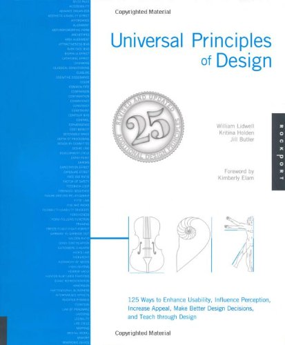 (UNIVERSAL PRINCIPLES OF DESIGN, REVISED AND UPDATED: 125 WAYS TO ENHANCE USABILITY, INFLUENCE PERCEPTION, INCREASE APPEAL, MAKE BETTER DESIGN DECISION ) By Lidwell, William (Author) Paperback Published on (01, 2010)
