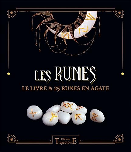 Les Runes - Le livre & 25 runes en agate - Coffret Les Runes - Le livre & 25 runes en agate - Coffret