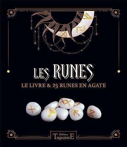 Les Runes - Le livre & 25 runes en agate - Coffret