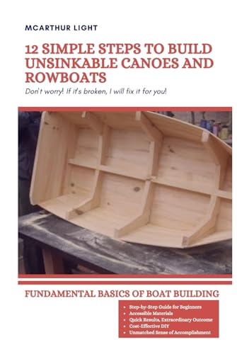12 SIMPLE STEPS TO BUILD UNSINKABLE CANOES AND ROWBOATS: Fundamental Basics Of Boat Building von Independently published