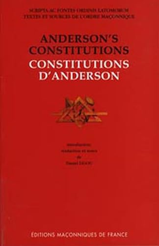 Les Constitutions d'Anderson: 1723 von EDIMAF