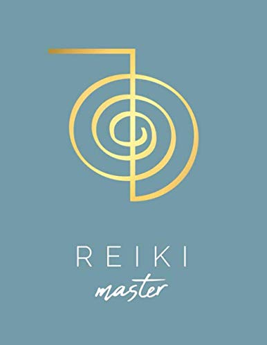 Reiki Master Cho Ku Rei Notebook | Blue and Gold Theme: Large 8.5x11in Lined Journal for Your Reiki Practice, Meditation and Energy Healing