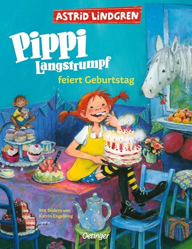 Pippi Langstrumpf feiert Geburtstag: Stabiles Pappbilderbuch für Kinder ab 4 Jahren mit fröhlich bunten Illustrationen Pippi Langstrumpf feiert Geburtstag: Stabiles Pappbilderbuch für Kinder ab 4 Jahren mit fröhlich bunten Illustrationen von Oetinger