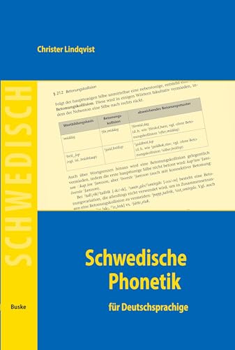 Schwedische Phonetik: für Deutschsprachige von Buske, H