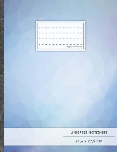 Liniertes Notizbuch • A4-Format, 100+ Seiten, Soft Cover, Register, Mit Rand, „Blaues Milchglas“ • Original #GoodMemos Lined Notebook • Perfekt als Deutschheft, Schulheft, Übungsheft, Lineatur 27