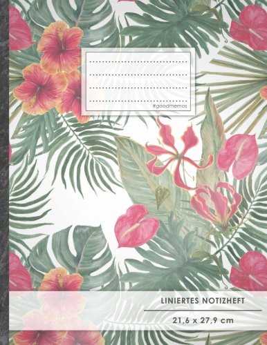 Liniertes Notizbuch • A4-Format, 100+ Seiten, Soft Cover, Register, Mit Rand, „Dschungelfieber“ • Original #GoodMemos Lined Notebook • Perfekt als Deutschheft, Schulheft, Übungsheft, Lineatur 27 Liniertes Notizbuch • A4-Format, 100+ Seiten, Soft Cover, Register, Mit Rand, „Dschungelfieber“ • Original #GoodMemos Lined Notebook • Perfekt als Deutschheft, Schulheft, Übungsheft, Lineatur 27