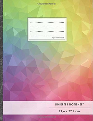 Liniertes Notizbuch • A4-Format, 100+ Seiten, Soft Cover, Register, Mit Rand, „Regenbogen“ • Original #GoodMemos Lined Notebook • Perfekt als Tagebuch, Schulheft, Deutschheft, Lineatur 27