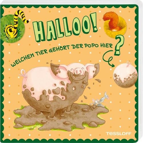Halloo! Welchem Tier gehört der Popo hier?: Klappenbuch für Kinder ab 24 Monaten (Pappbilderbücher /Erste Bilderbücher) von Tessloff