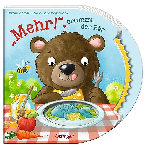 "Mehr!", brummt der Bär: Interaktives Mitmachbuch mit Drehrad zum Füttern von Oetinger