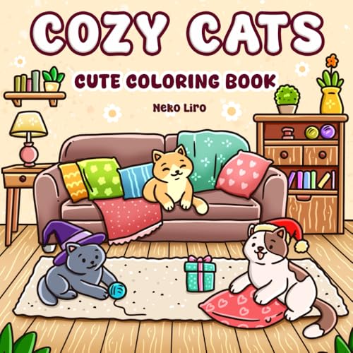 Cozy Cats Coloring Book: Meow Life Coloring Book for Adults and Teens, Cat Lovers Coloring Book von Independently published