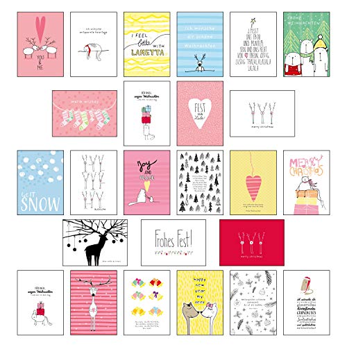 25 handgemachte Weihnachtskarten Teil 2: Hochwertiges Weihnachts-Postkarten-Set mit wunderschönen, detailverliebten und von Hand designten ... ... weihnachtlichen Sprüchen und Zitaten 25 handgemachte Weihnachtskarten Teil 2: Hochwertiges Weihnachts-Postkarten-Set mit wunderschönen, detailverliebten und von Hand designten ... ... weihnachtlichen Sprüchen und Zitaten