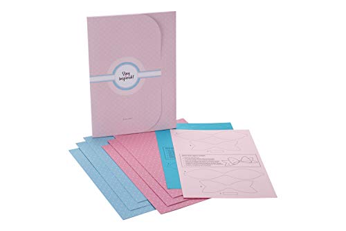 Geschenkpapier 6 Bögen A2: Edel, hochwertiges Geschenkpapier, Packpapier, Bastelpapier. Geschenkverpackung Set für jeden Anlass blau & rosa ... - inkl. 2 Bastelschleifen zum Verpacken von Farbspiel
