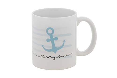 Lieblingstasse "Anker" in blau mit Streifen | Kaffeebecher | Geburtstag | Geschenkidee für Männer | verpackt in passender Geschenkbox | Stay Inspired! by Lisa Wirth