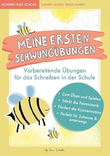 Lustige Schwungübungen - Übungsheft zur Stärkung der Feinmotorik und Konzentration: Vorbereitende Übungen für das Schreiben lernen für Kinder in der ... Übungen für Vorschule und Kindergarten von NOVA MD