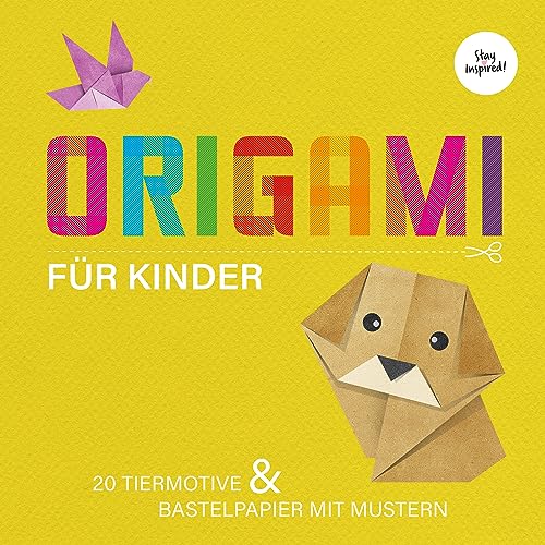 Origami für Kinder: 20 Tiermotive & Bastelpapier mit Mustern von Farbspiel