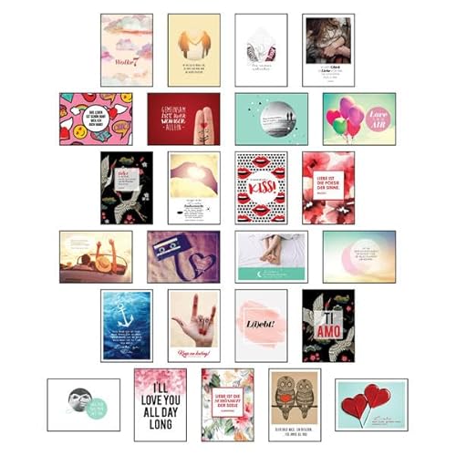 Postkarten Hochzeit - 25 Postkarten Liebe: Postkarten Set Liebe für die Hochzeit als liebevoll gestaltetes Hochzeitsgeschenk mit Sprüchen und Zitaten Postkarten Hochzeit - 25 Postkarten Liebe: Postkarten Set Liebe für die Hochzeit als liebevoll gestaltetes Hochzeitsgeschenk mit Sprüchen und Zitaten