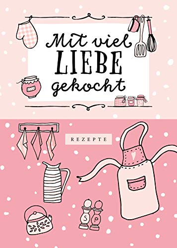 Rezeptbuch zum Selberschreiben in rosa: Kochbuch Selbstschreiben | Rezeptsammlung für 50 Rezepte & 6 Menüs | DIY Rezeptsammlung mit stabilem Hardcover und Inhaltsverzeichnis von NOVA MD