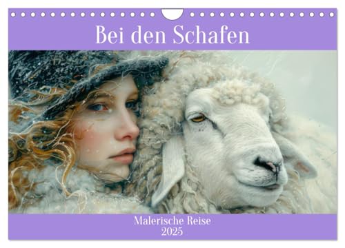Bei den Schafen - Malerische Reise (Wandkalender 2025 DIN A4 quer), CALVENDO Monatskalender von CALVENDO