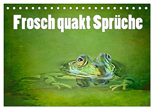 Frosch quakt Sprüche (Tischkalender 2024 DIN A5 quer), CALVENDO Monatskalender von CALVENDO