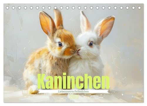 Kaninchen - Liebenswerte Fellbällchen (Tischkalender 2025 DIN A5 quer), CALVENDO Monatskalender von CALVENDO