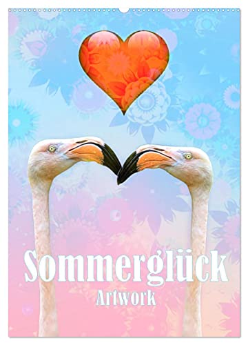 Sommerglück - Artwork (Wandkalender 2024 DIN A2 hoch), CALVENDO Monatskalender